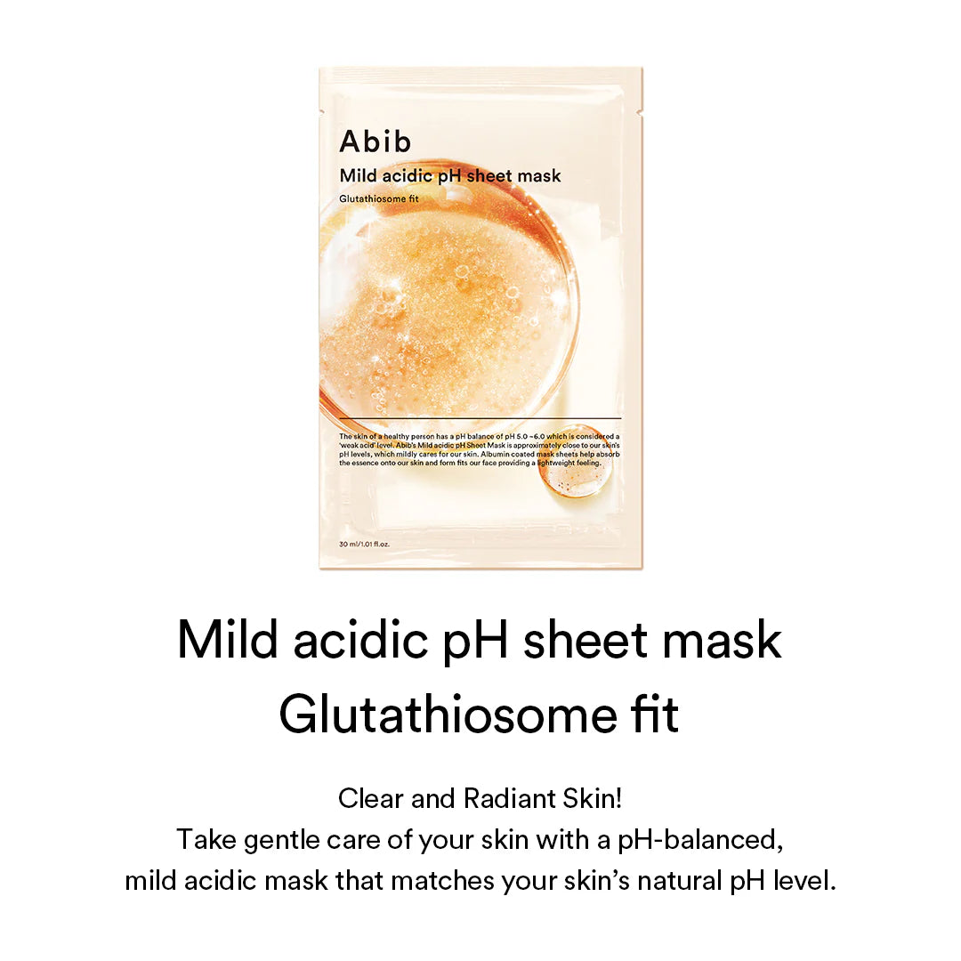 Abib Mild Acidic pH Sheet Mask Glutathiosome Fit - 1 pc