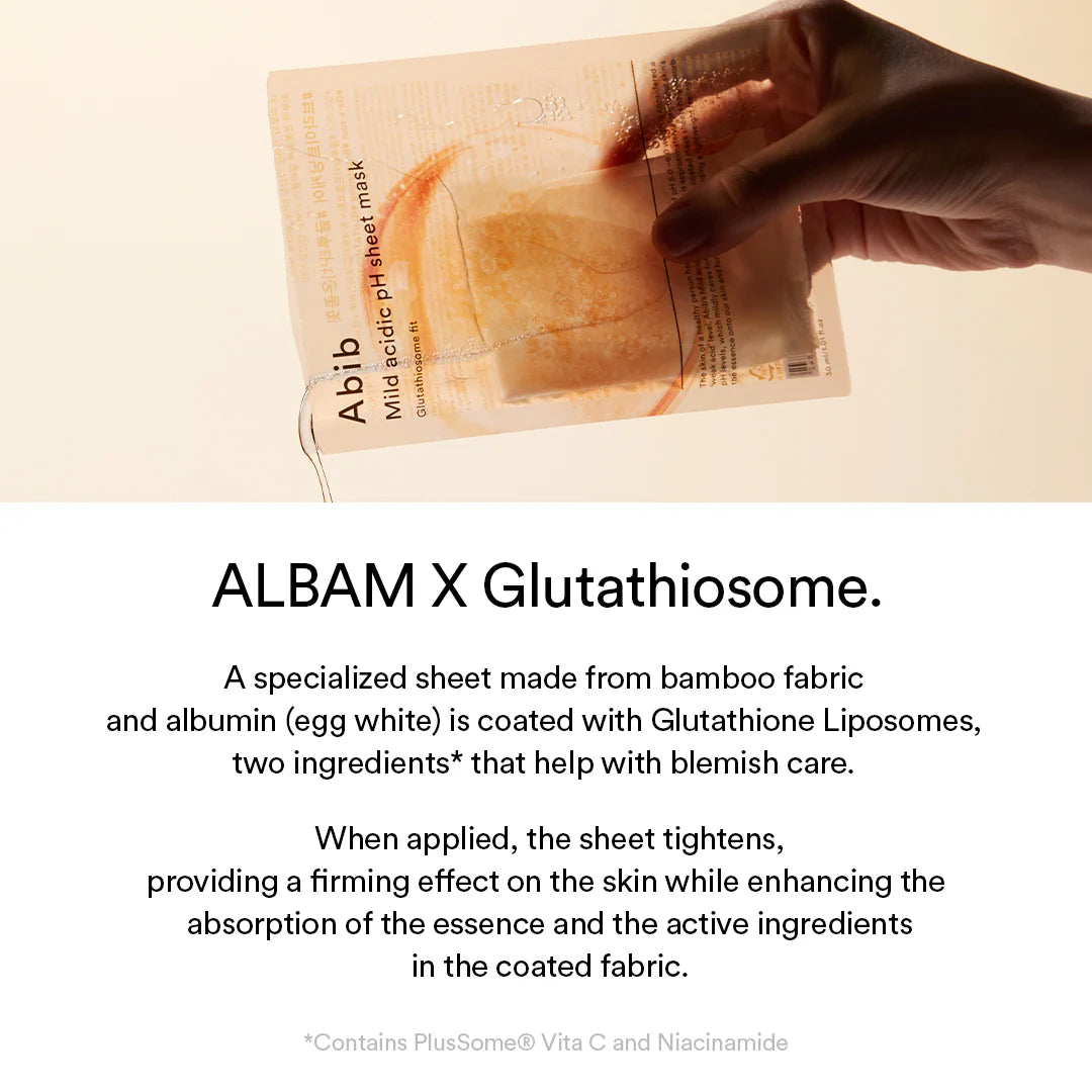 Abib Mild Acidic pH Sheet Mask Glutathiosome Fit - 1 pc