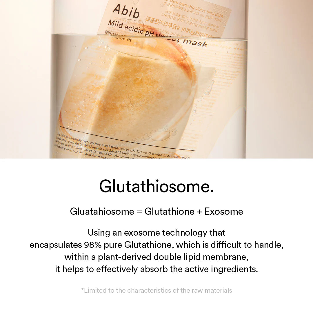 Abib Mild Acidic pH Sheet Mask Glutathiosome Fit - 1 pc