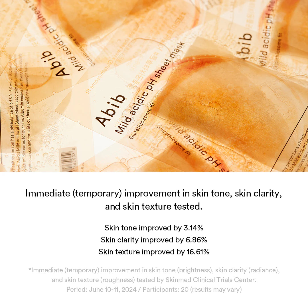Abib Mild Acidic pH Sheet Mask Glutathiosome Fit - 1 pc