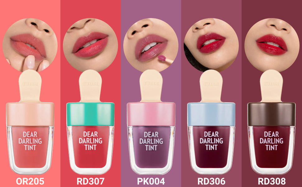 Etude House Dear Darling Water Gel Tint Ice Cream edition PK004 - Red Bean Red