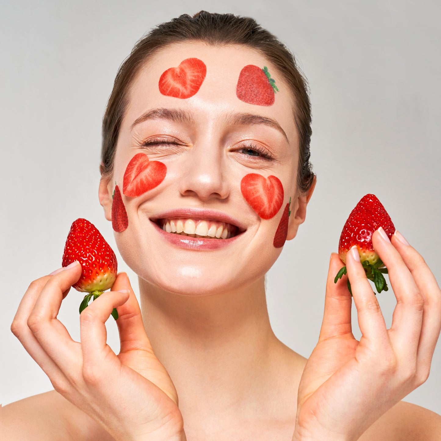 Kocostar I'm Your Mask Slice Mask Sheet - Makeup Prep Facial Mask - Strawberry Refining (6 Patches)