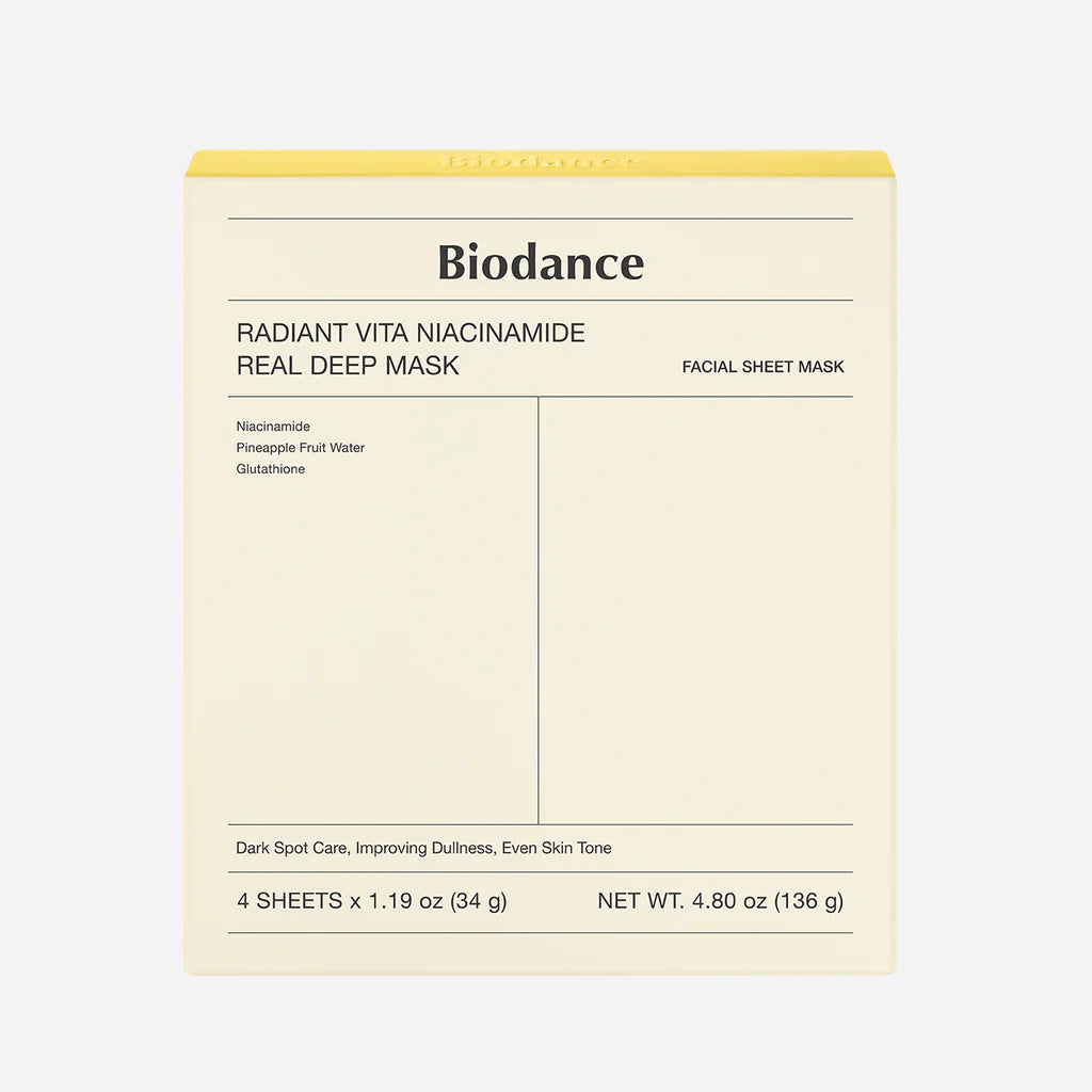 Biodance Radiant Vita Niacinamide Real Deep Mask Box (34g*4ea)