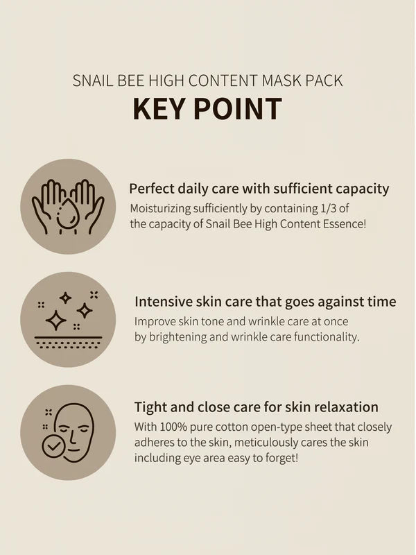 Benton Snail Bee High Content Mask Sheet - 1 Sheet