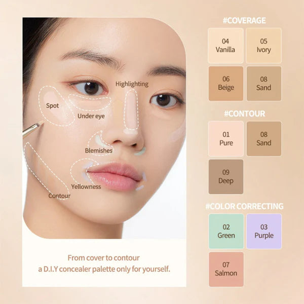DASIQUE Pro Concealer Palette #01 Cover - 9g