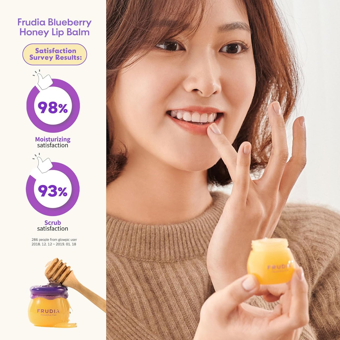 Frudia Blueberry and Honey Hydrating Lip Balm - 10g