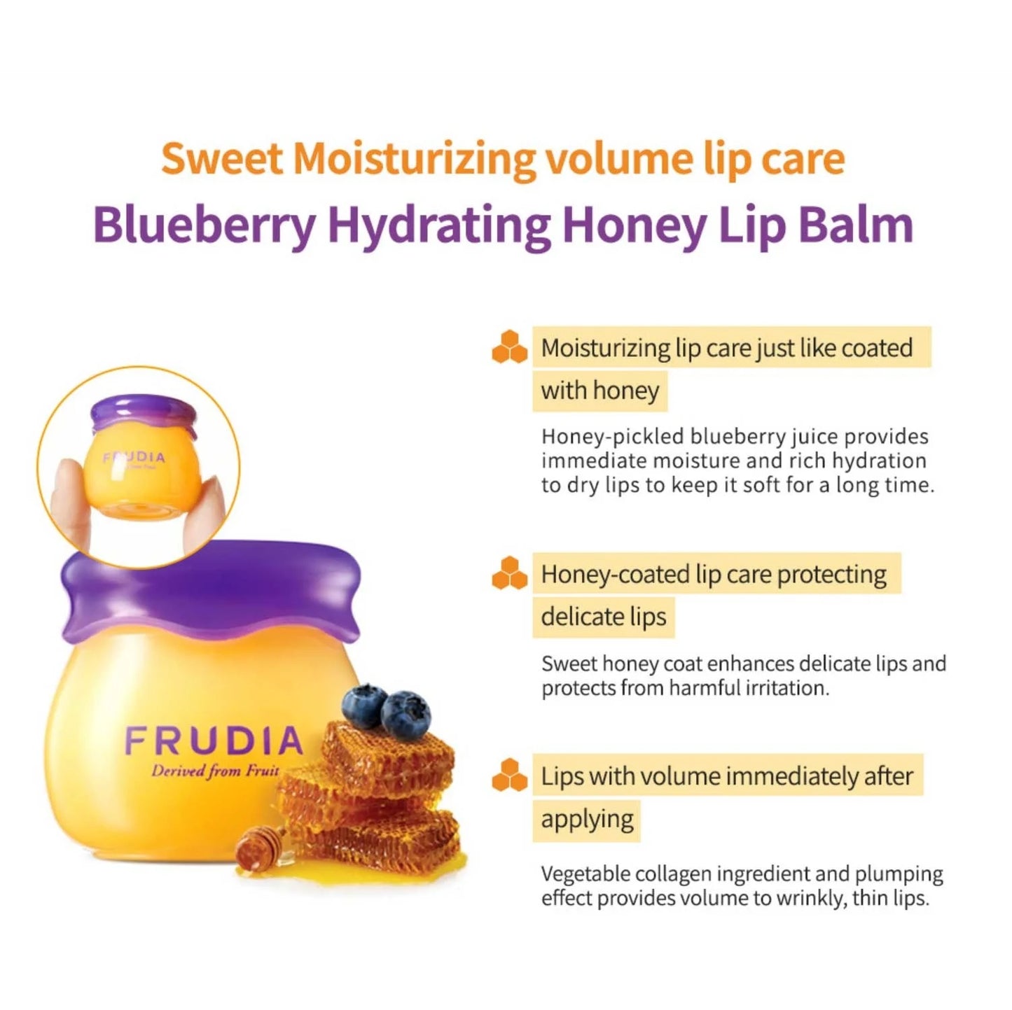 Frudia Blueberry and Honey Hydrating Lip Balm - 10g