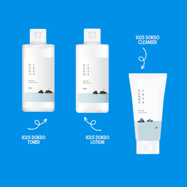 Round Lab 1025 Dokdo On The Go Kit (Cleanser 40ml + Toner 50ml + Lotion 50ml)