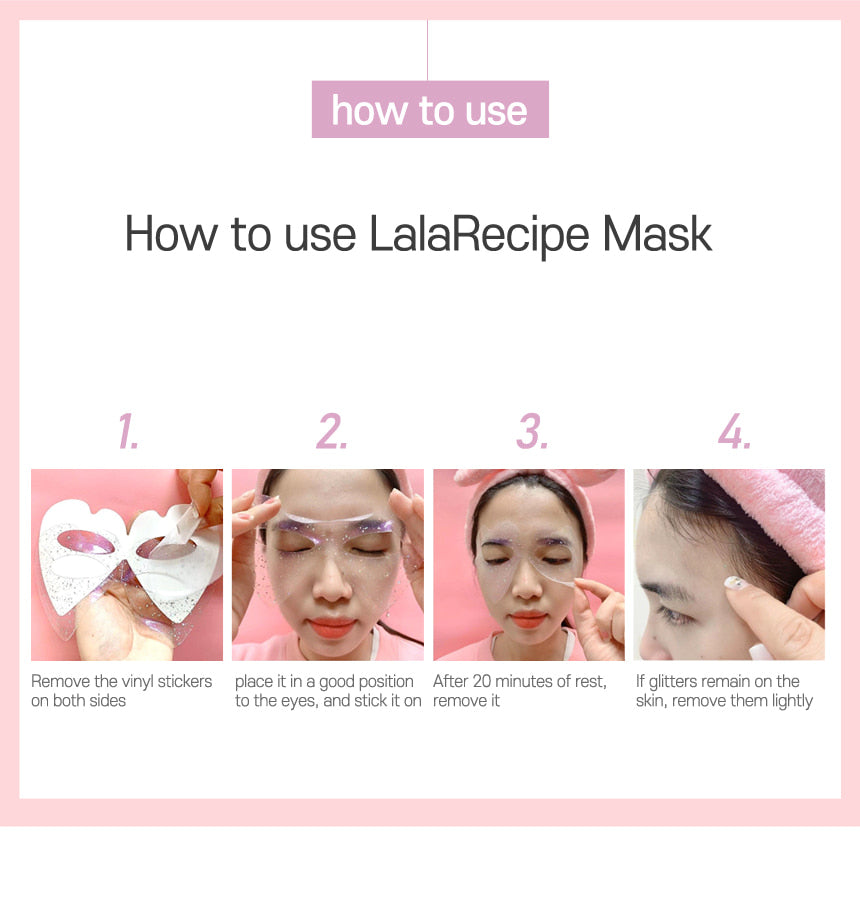 LALARECIPE Heart Goggle Moisture Mask 7g (for eyes and cheeks) - 1 pc
