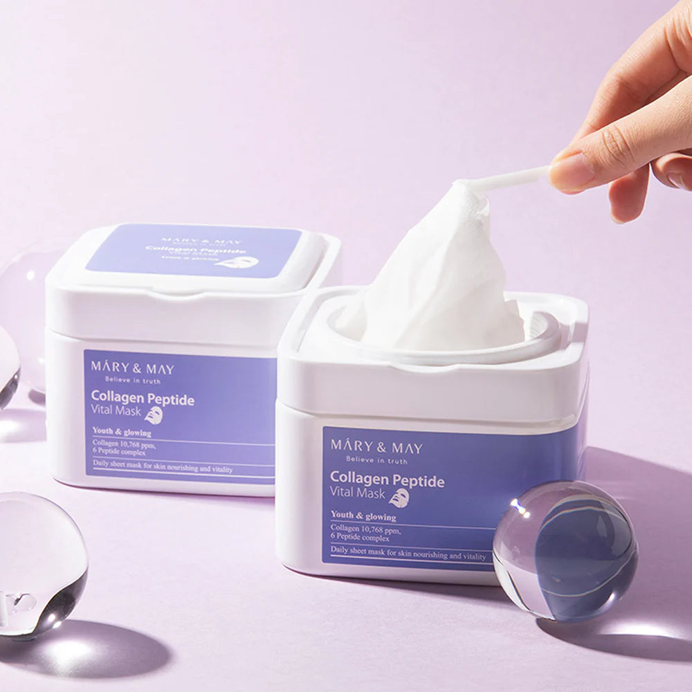 Mary & May Collagen Peptide Vital Mask (30 pcs)