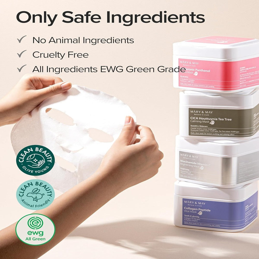 Mary & May Collagen Peptide Vital Mask (30 pcs)