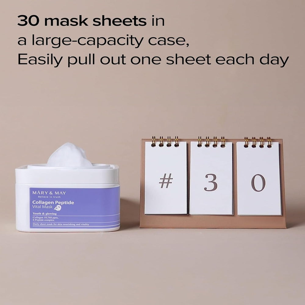 Mary & May Collagen Peptide Vital Mask (30 pcs)