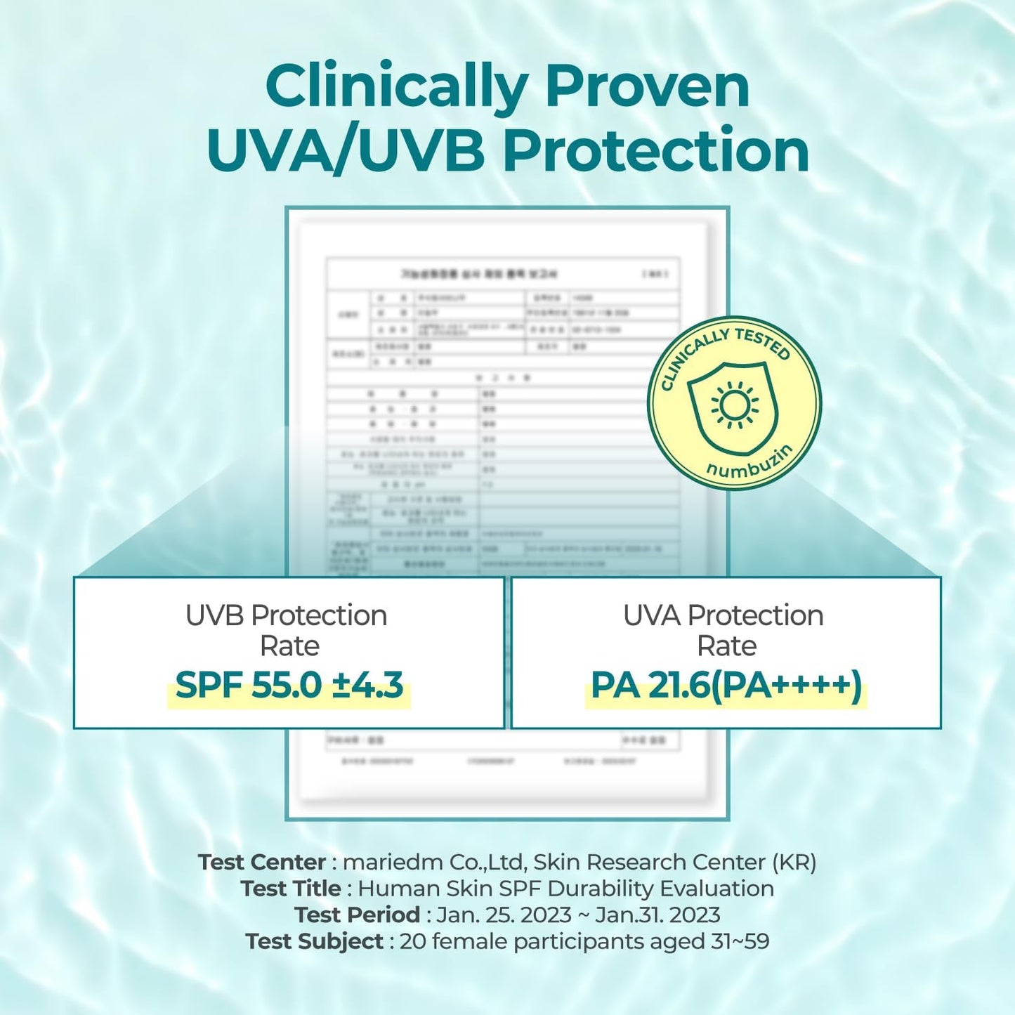 Numbuzin No.1 Clear Filter Sun Essence SPF50+ PA++++ 50ml