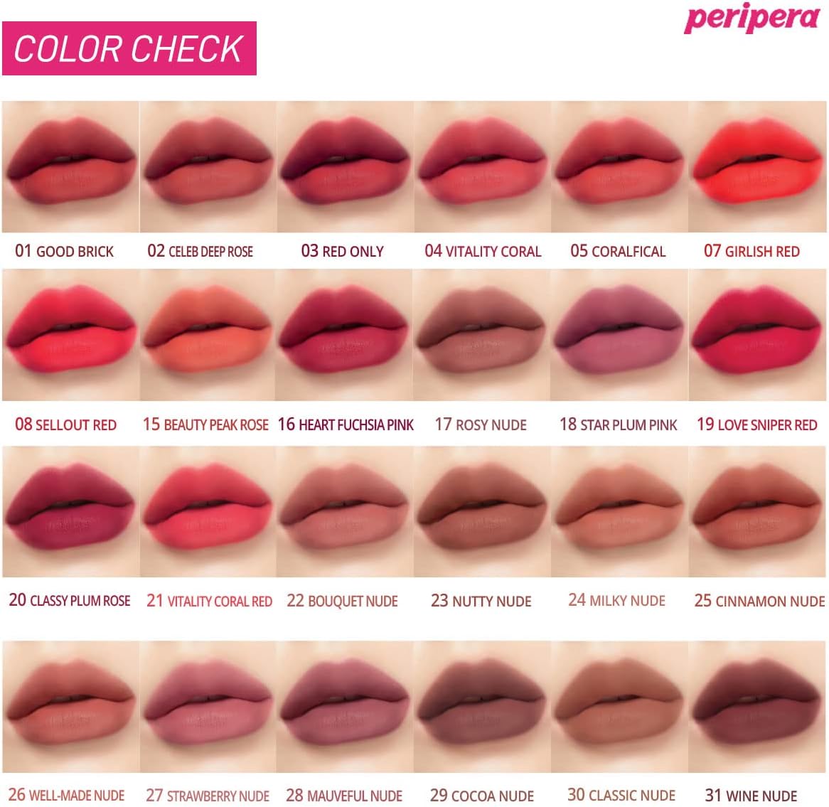 Peripera Ink The Velvet #30 Classic Nude 4g