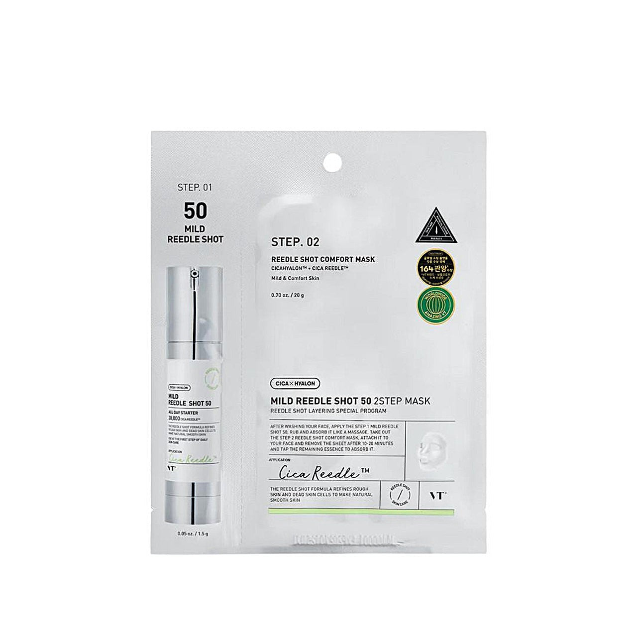 VT COSMETICS Mild Reedle Shot 50 2Step Mask (1.5g + 25g)