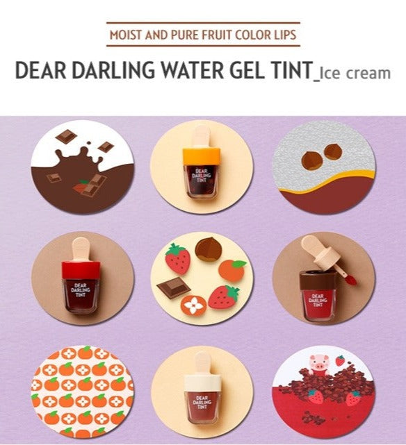 Etude House Dear Darling Water Gel Tint Ice Cream edition RD307 - Watermelon Red 4.5g