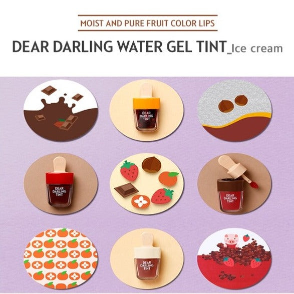 Etude House Dear Darling Water Gel Tint Ice Cream Edition RD308 Honey Red - 4.5g