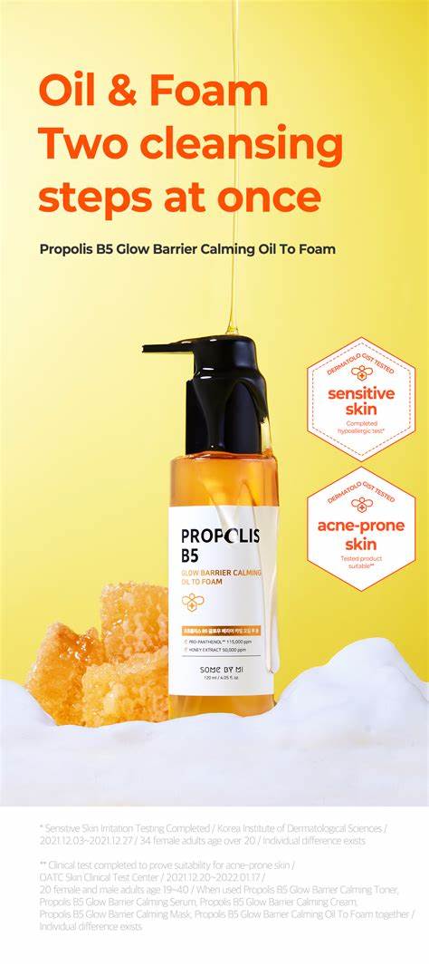 SOME BY MI Propolis B5 Glow Barrier Calming Oil To Foam - 120ml
