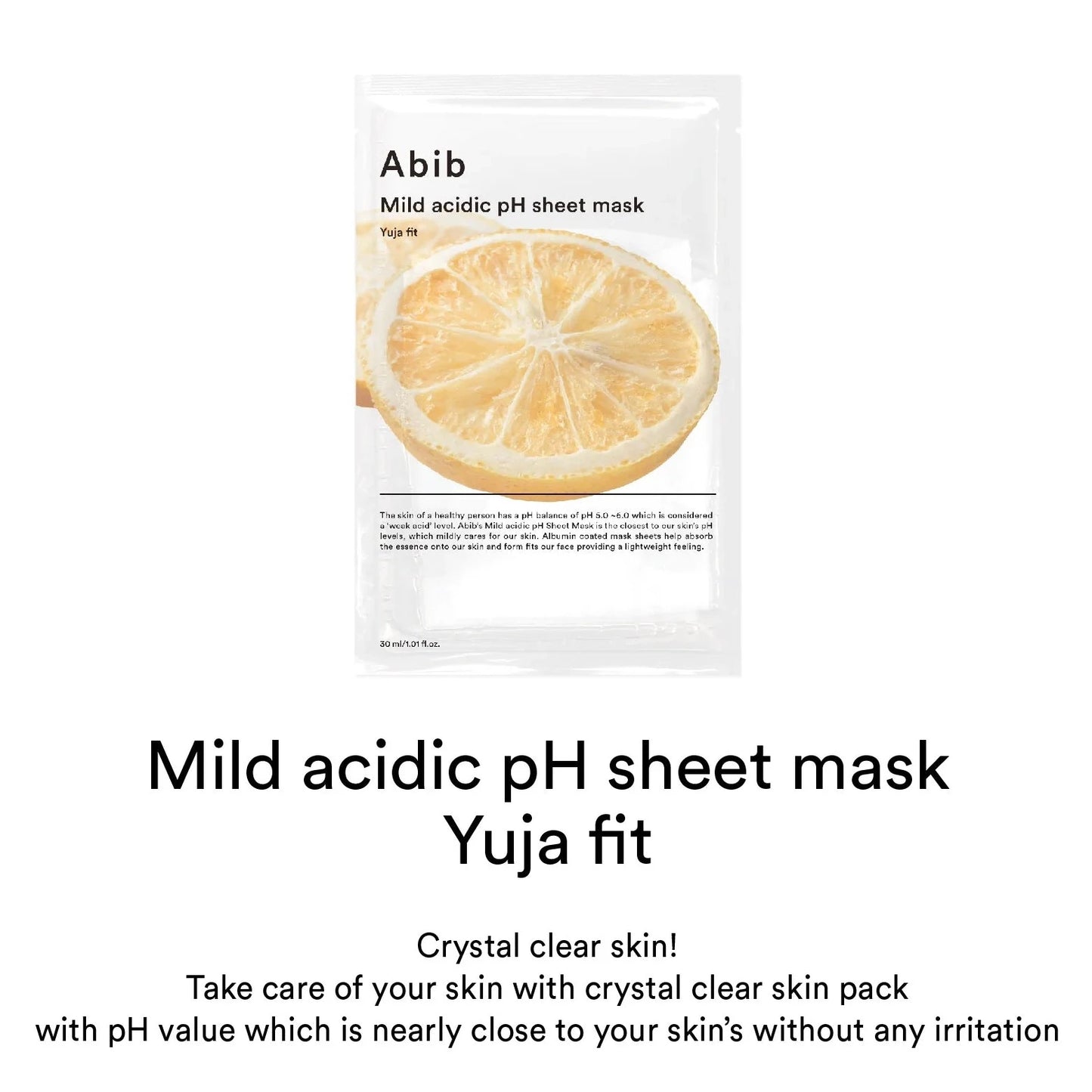 ABIB Mild Acidic pH Sheet Mask Yuja Fit - 1 sheet