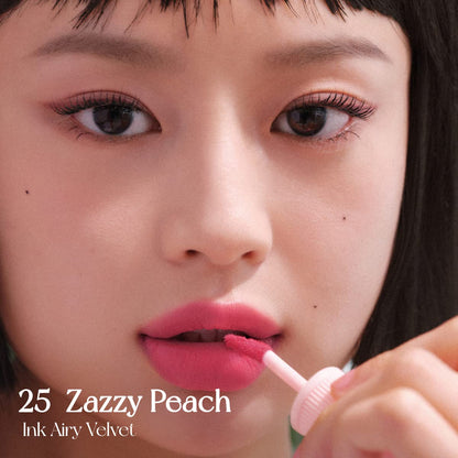 PERIPERA Ink Airy Velvet #25 Zazzy Peach Lip Tint 4g New Peaches Edition