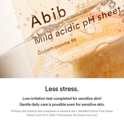 Abib Mild Acidic pH Sheet Mask Glutathiosome Fit - 1 pc