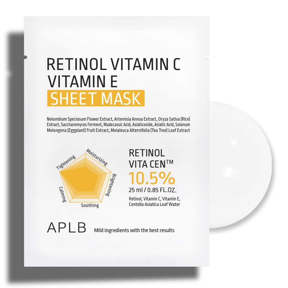 APLB Retinol Vitamin E Vitamin C Sheet Mask 25ml - 1 pc