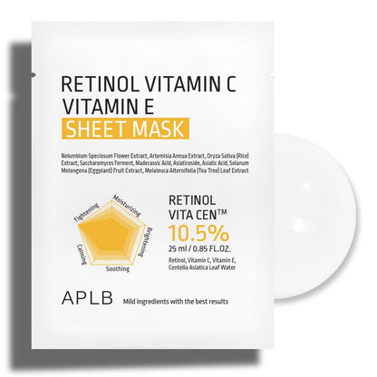 APLB Retinol Vitamin E Vitamin C Sheet Mask 25ml - 1 pc