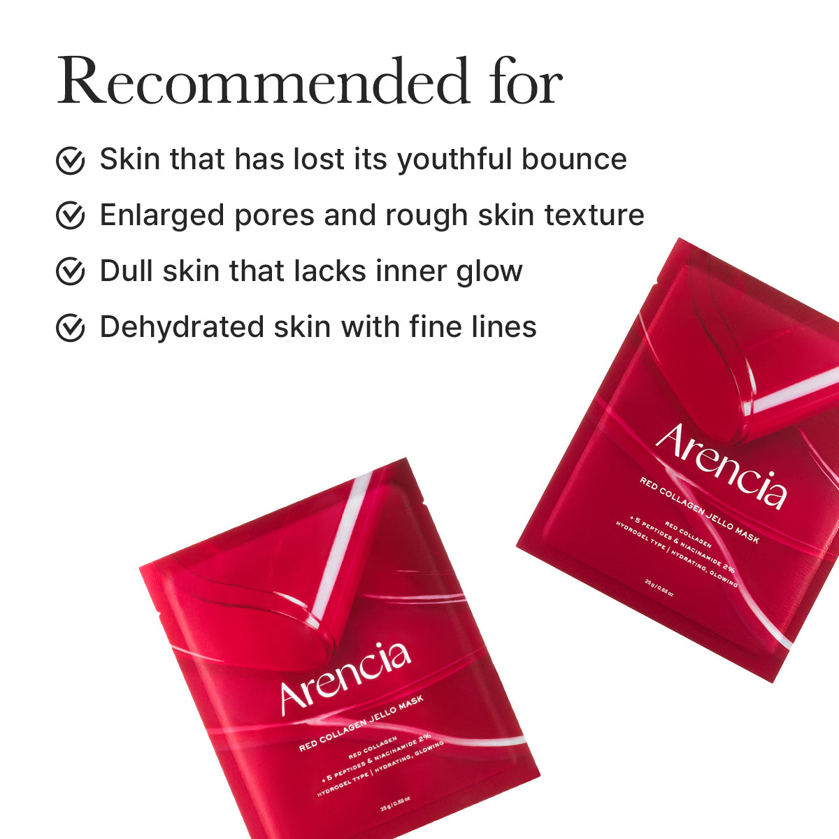 Arencia Red Collagen Jello Mask Box 25g x 4