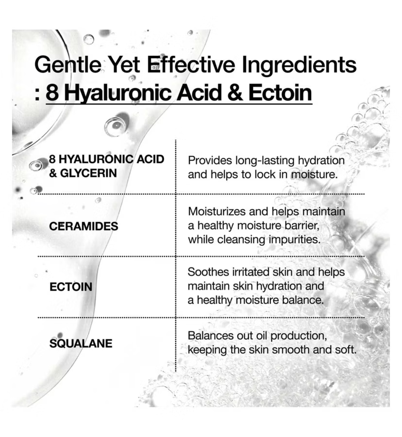 Anua 8 Hyaluronic Acid Moisturising Gentle Gel Cleanser 150ml