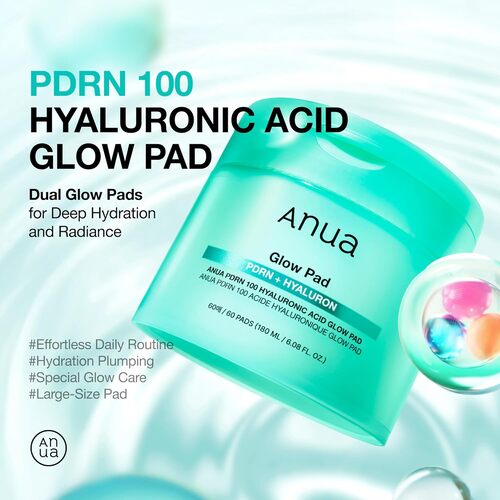 Anua PDRN 100 Hyaluronic Acid Glow Pad 180ml (60 pcs)