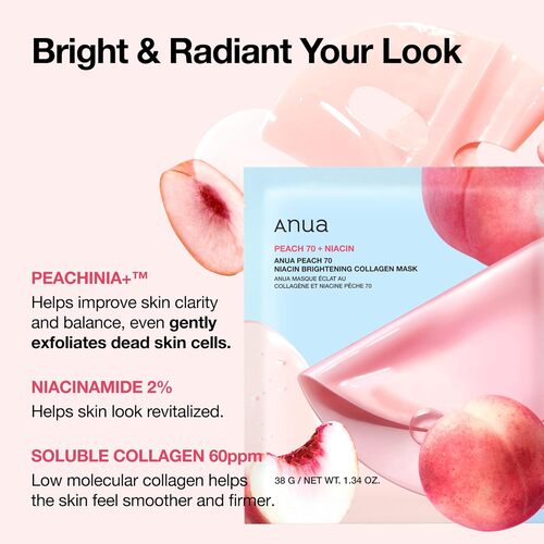 ANUA Peach 70 Niacin Brightening Collagen Mask (1 pc)