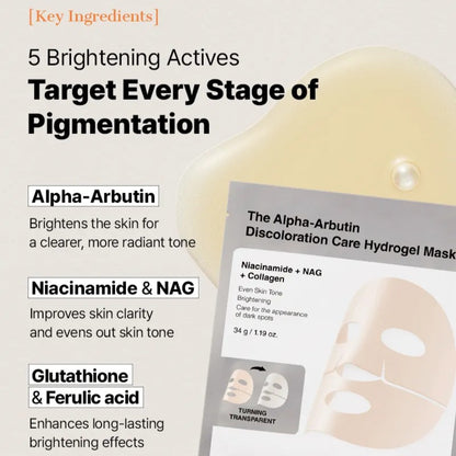 [NEW] COSRX The Alpha-Arbutin Discoloration Care Hydrogel Mask (1 pc)