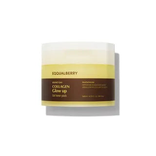 EQQUALBERRY Collagen Glow Up Gel Toner Pads 140ml (60 Pcs)