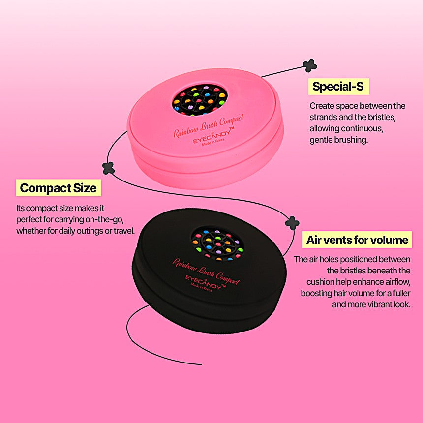 EYECANDY Rainbow Volume S Brush Compact (Black)