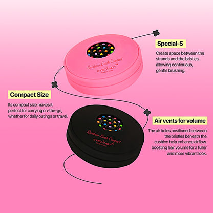 EYECANDY Rainbow Volume S Brush Compact (Black)