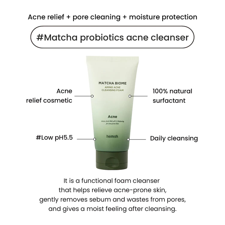 Heimish Matcha Biome Amino Acne Cleansing Foam - 150ml