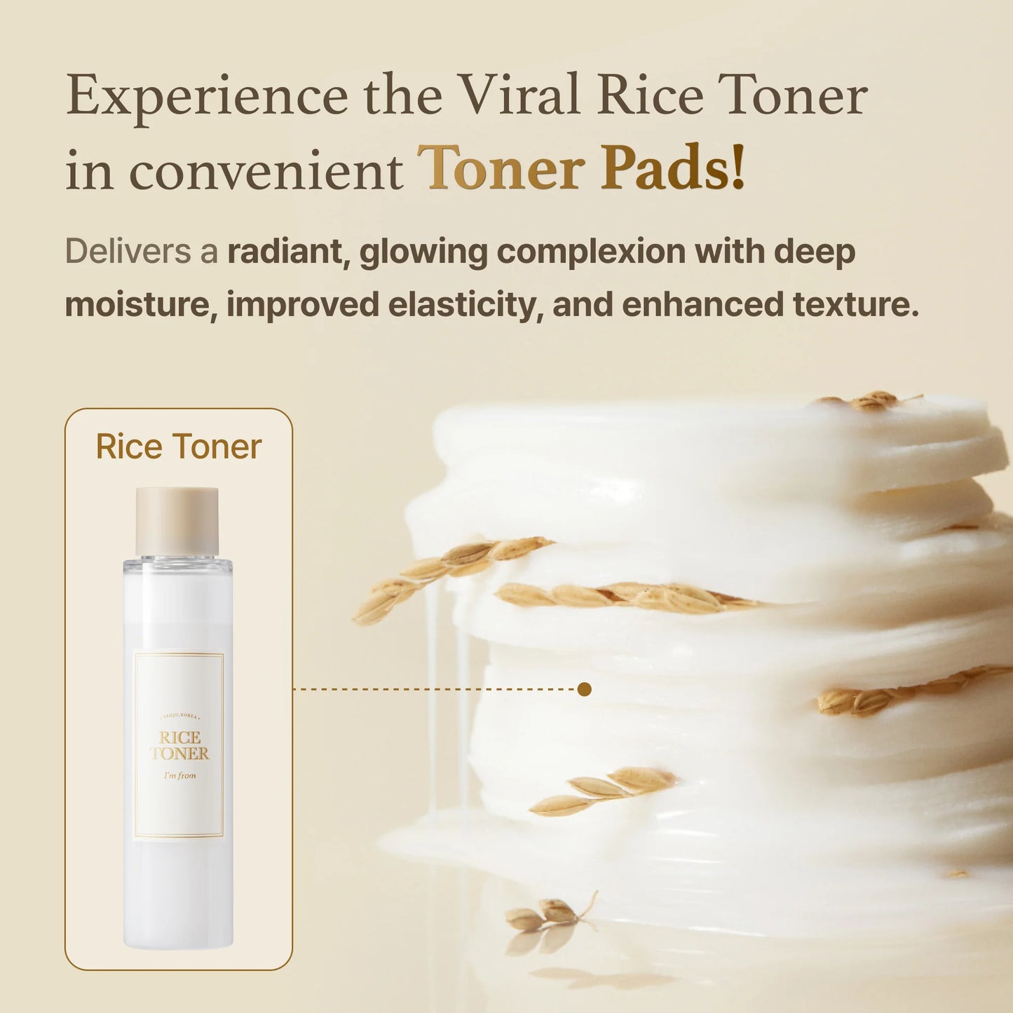I'M FROM  Rice Toner Pad 140ml (60 pcs)