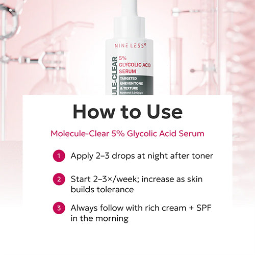 [RENEWED] NINE LESS Molecule-Clear 5% Glycolic Acid Serum 30ml