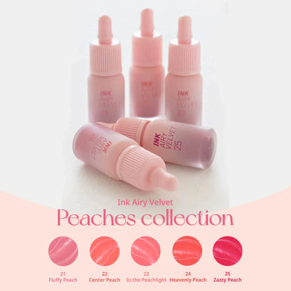 PERIPERA Ink Airy Velvet #25 Zazzy Peach Lip Tint 4g New Peaches Edition