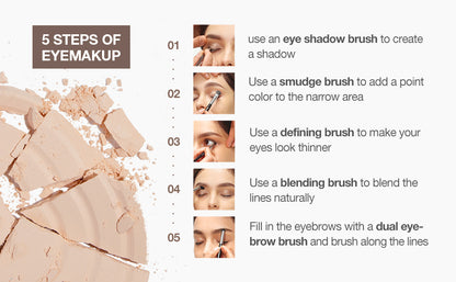 Studio17 Eye Makeup Brush Set (with protective covers)