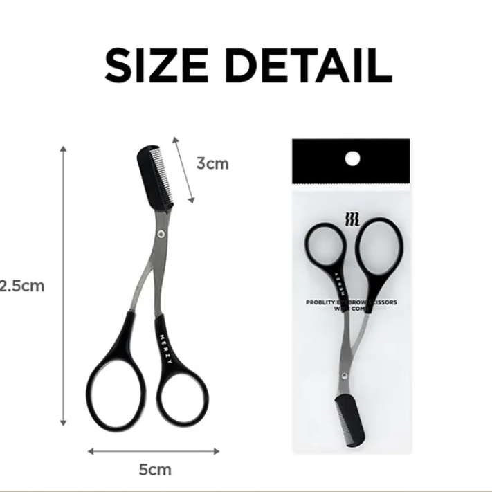 Merzy Probility Eyebrow Scissors With Comb