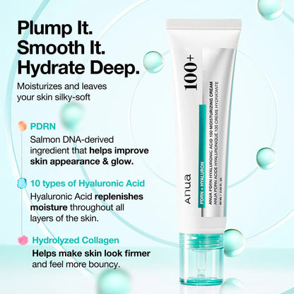 Anua PDRN Hyaluronic Acid 100 Moisturizing Cream 60ml