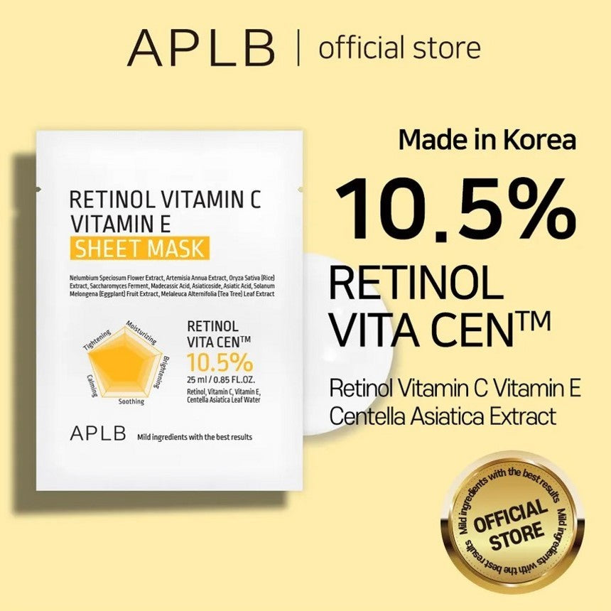 APLB Retinol Vitamin E Vitamin C Sheet Mask 25ml - 1 pc