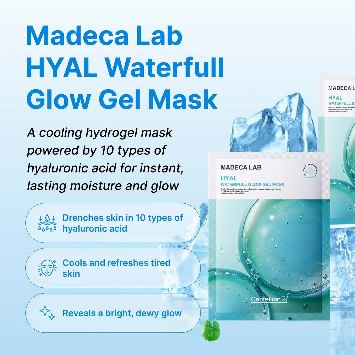Centellian24 Hyal Waterfull Glow Gel Mask Box Set - 5 pcs