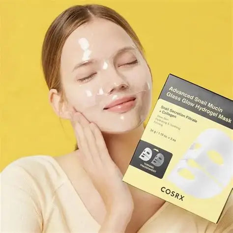 [NEW] Advanced Snail Mucin Glass Glow Hydrogel Mask Box Set (3 pcs)
