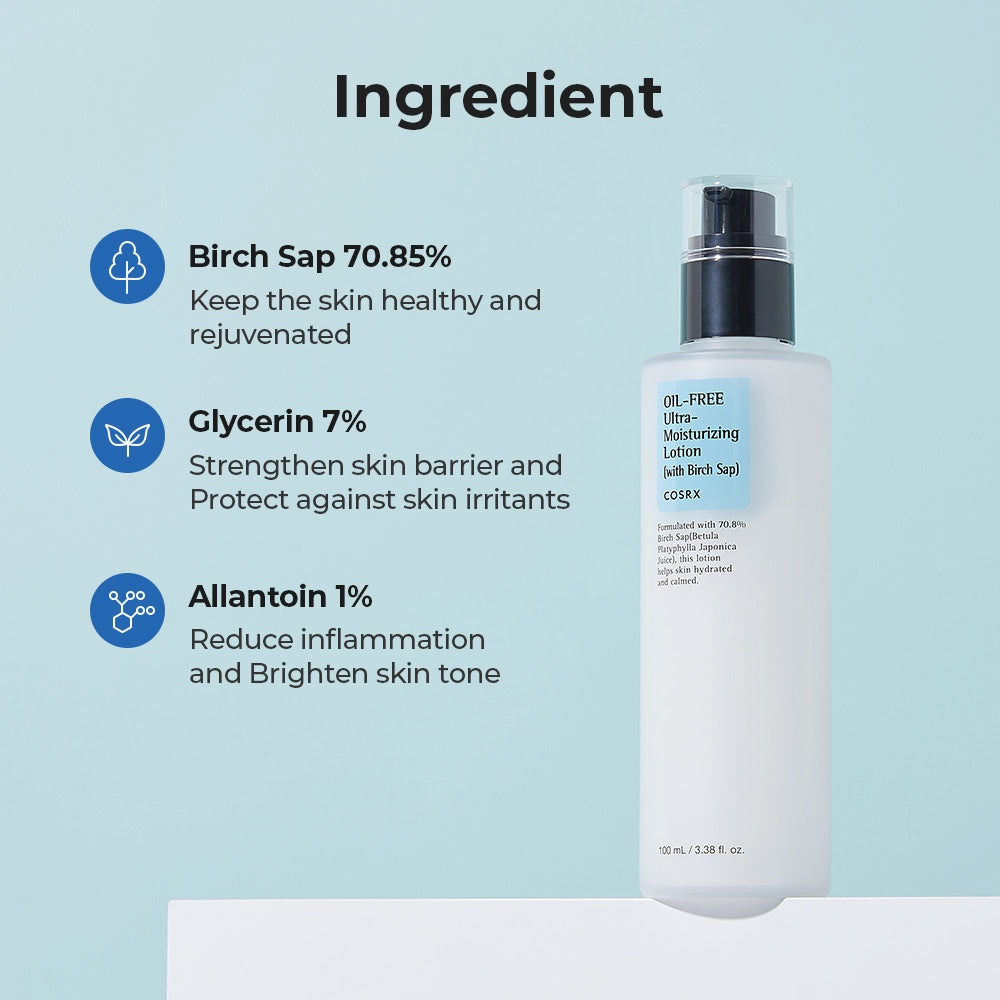 Cosrx Oil-Free Ultra Moisturising Lotion (with Birch Sap) 100ml