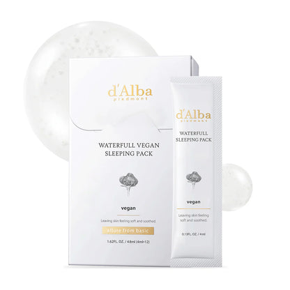 d'Alba Piedmont Waterful Vegan Sleeping Mask Box (4ml x 12 pcs)