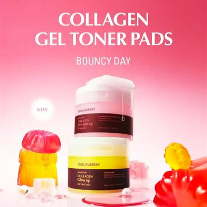 EQQUALBERRY Collagen Pore-Tight Up Gel Toner Pads 140ml (60 Pads)