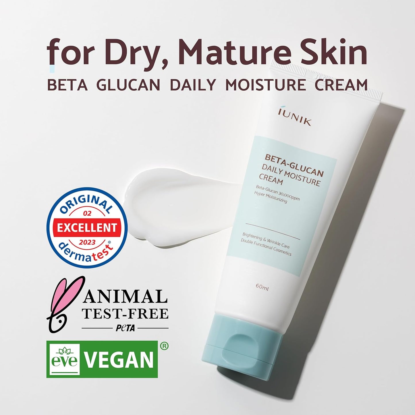 IUNIK Beta glucan daily moisture cream 60ml