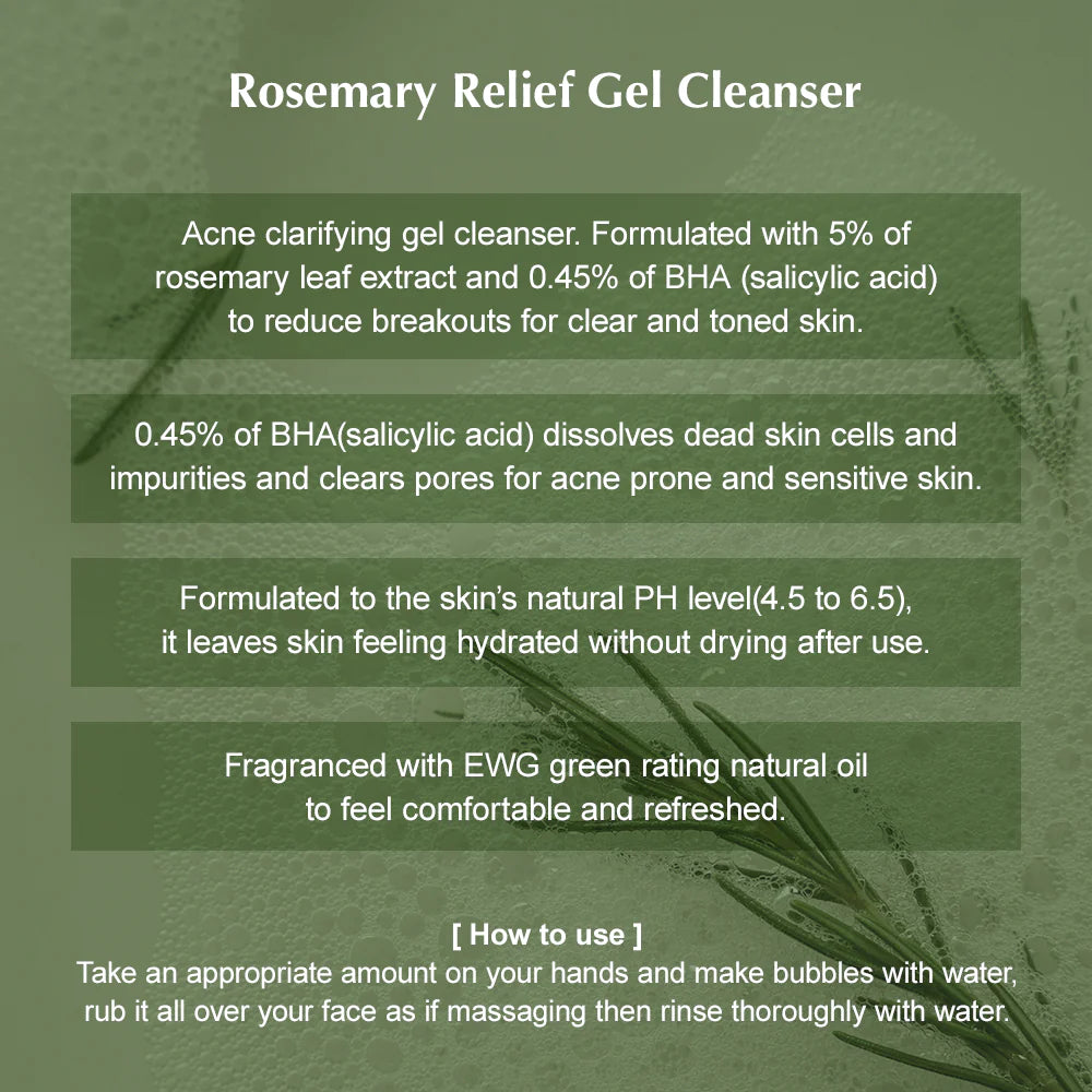 Kaine Rosemary Relief Gel Cleanser - 150ml